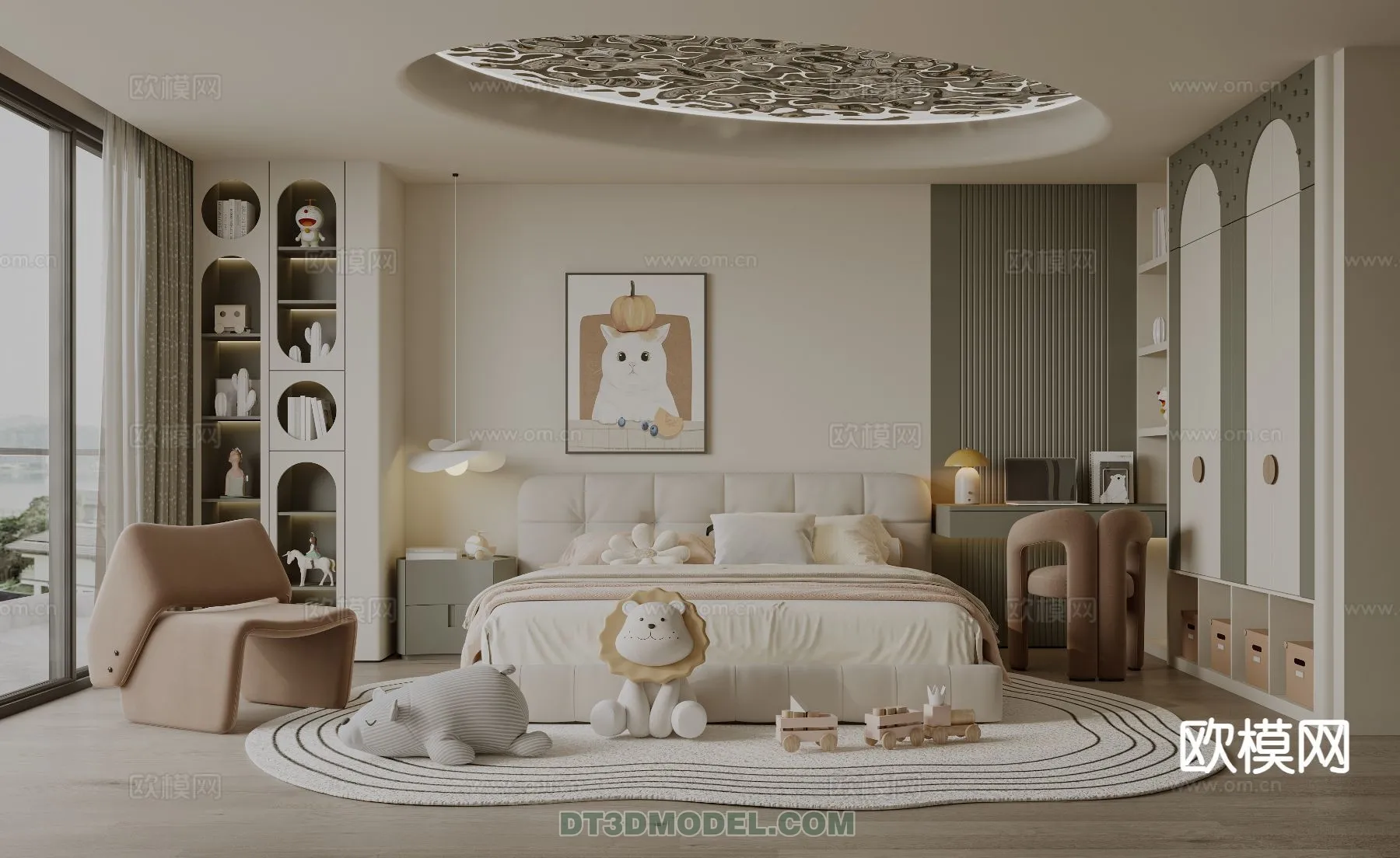 Bed Child – 3D Model For Interior Design – 469