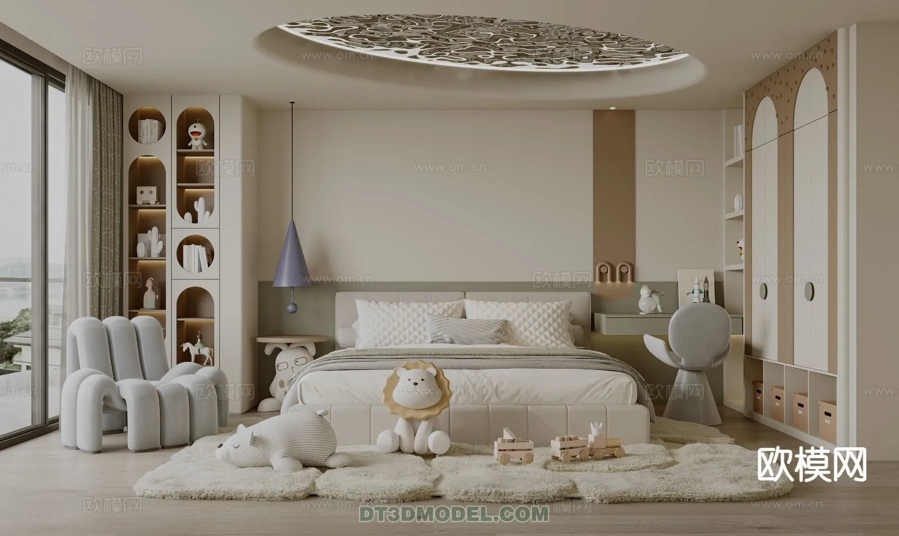 Bed Child – 3D Model For Interior Design – 470