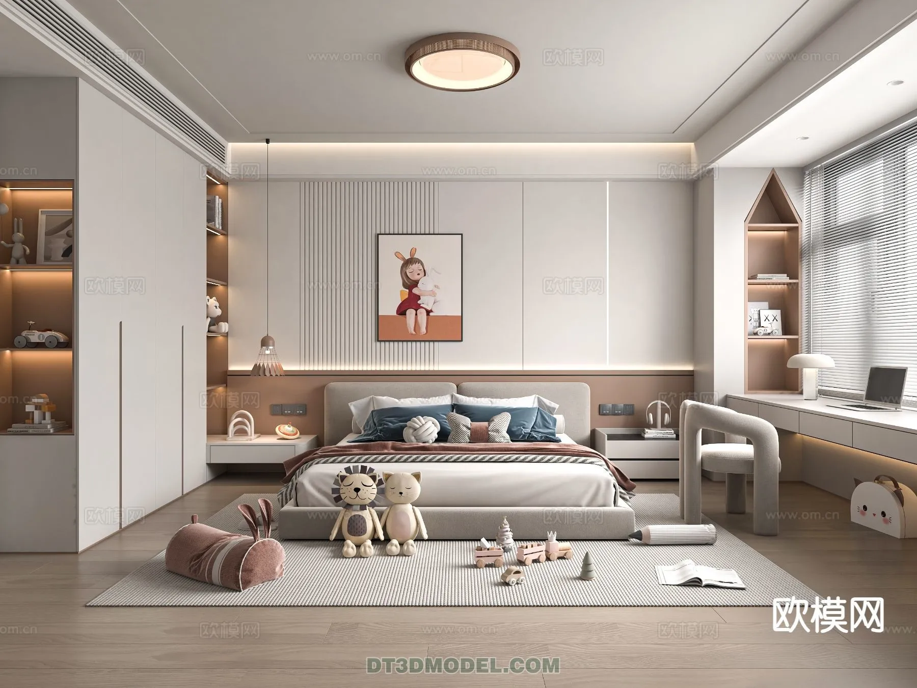 Bed Child – 3D Model For Interior Design – 471