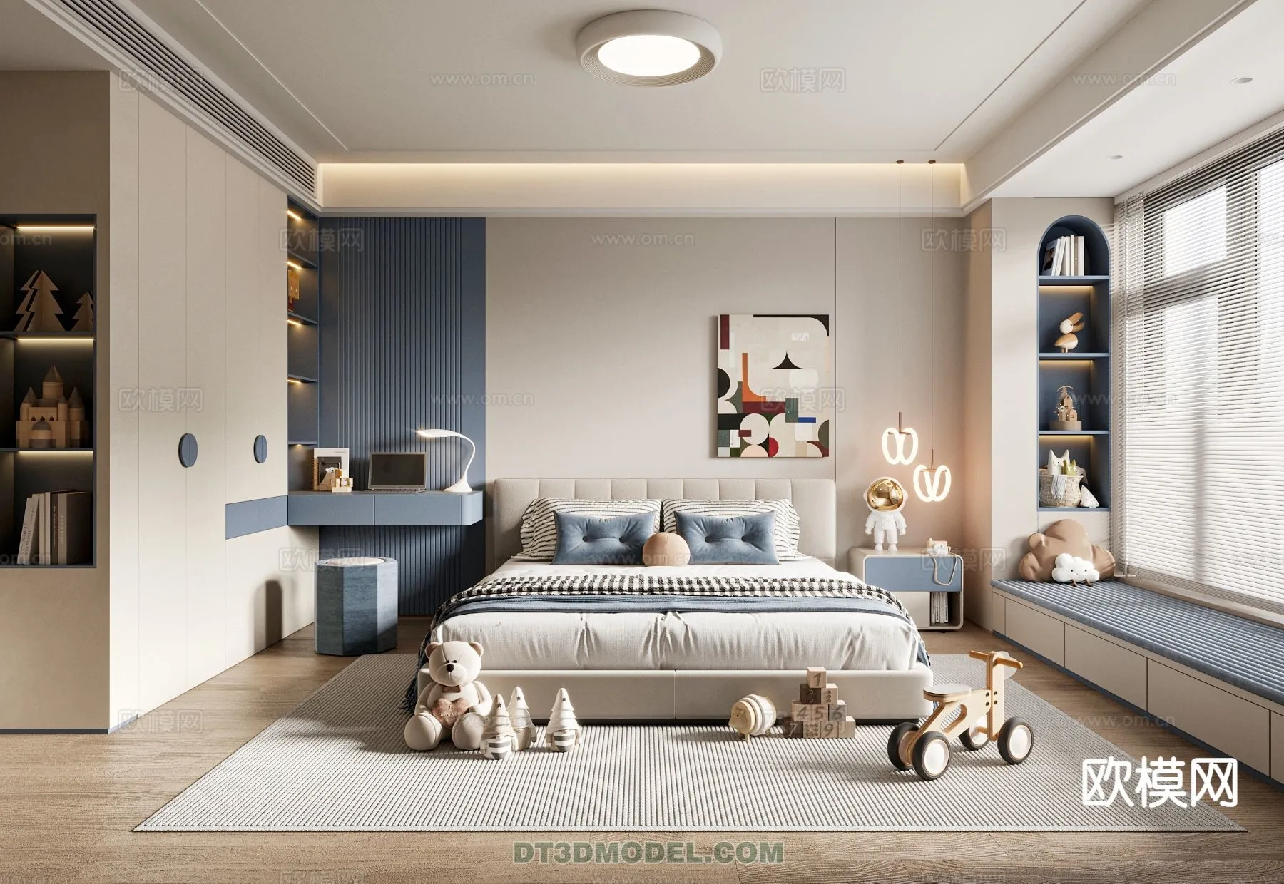 Bed Child – 3D Model For Interior Design – 479