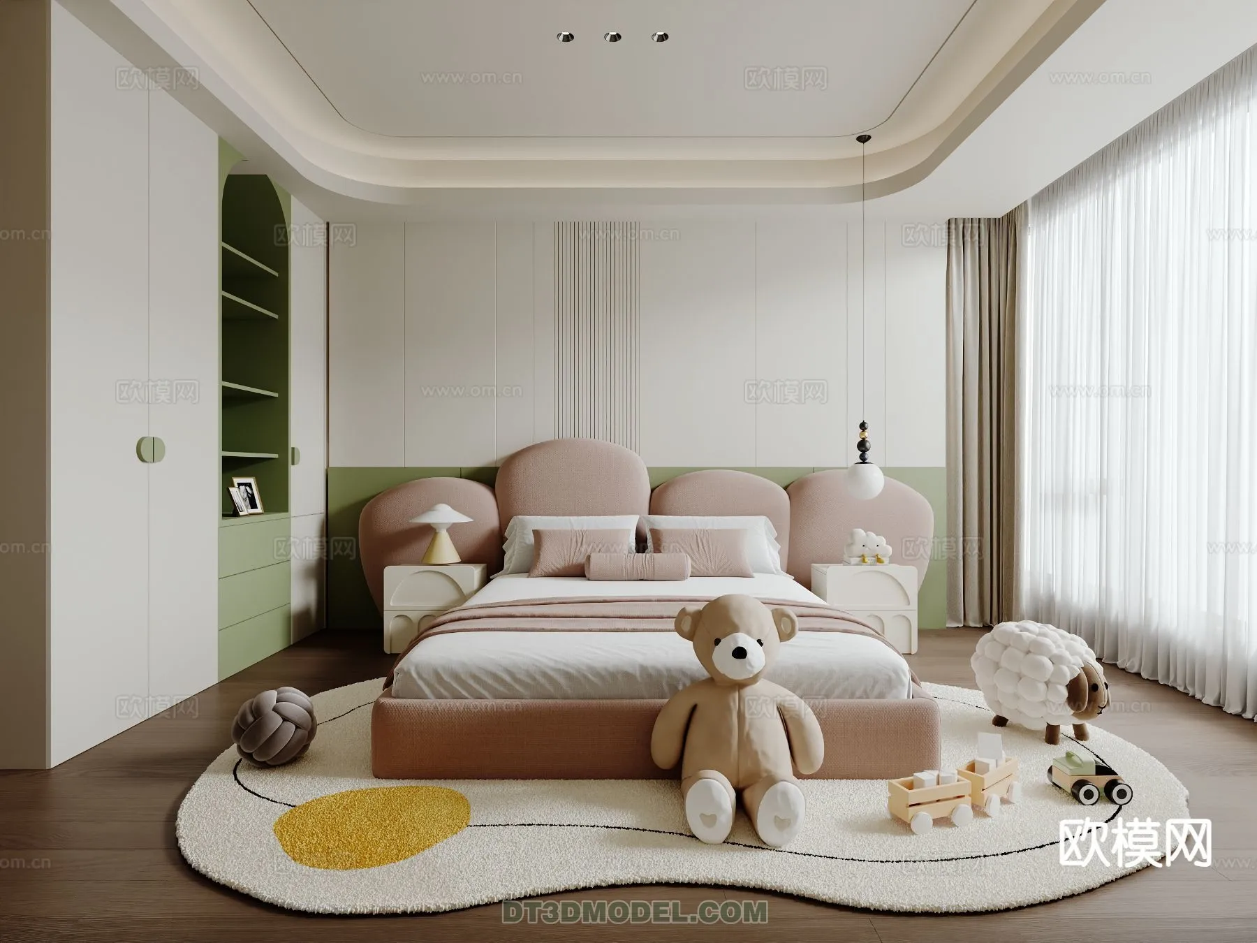 Bed Child – 3D Model For Interior Design – 491