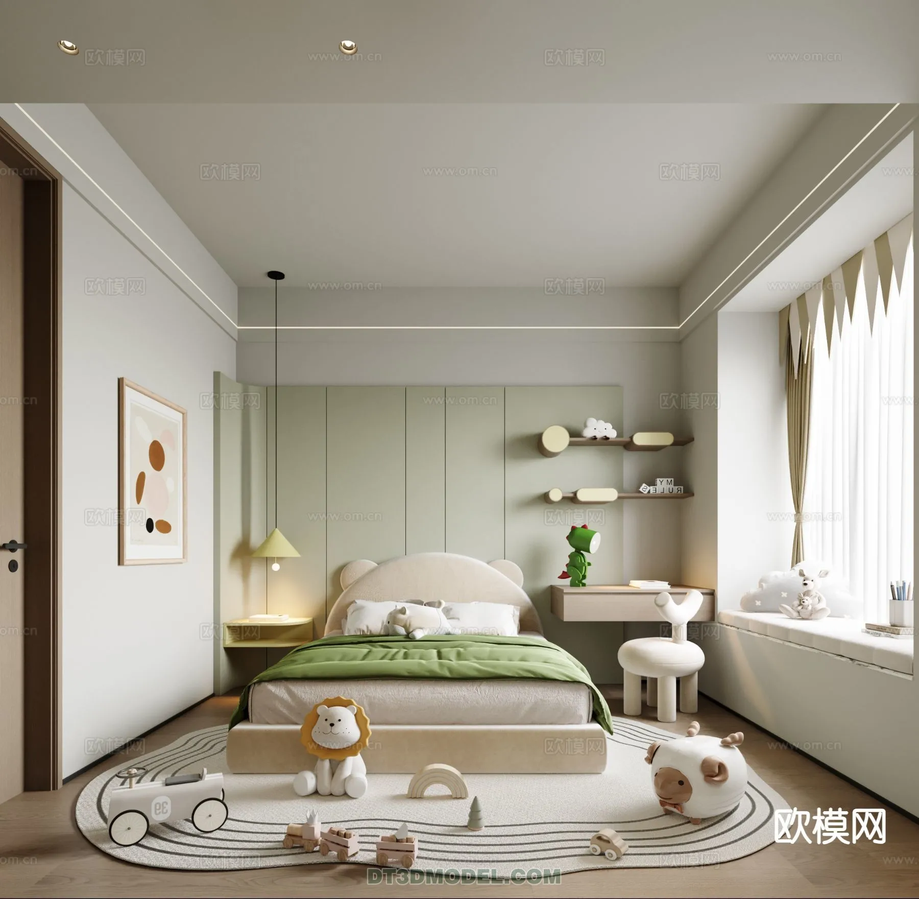 Bed Child – 3D Model For Interior Design – 493