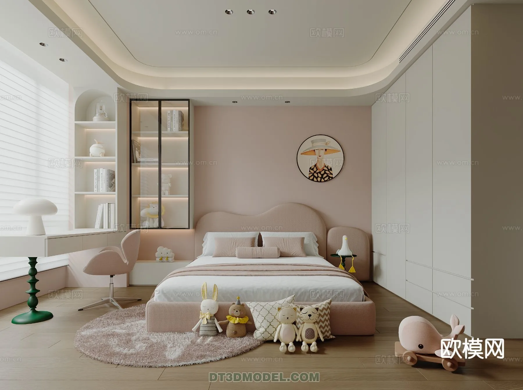 Bed Child – 3D Model For Interior Design – 501