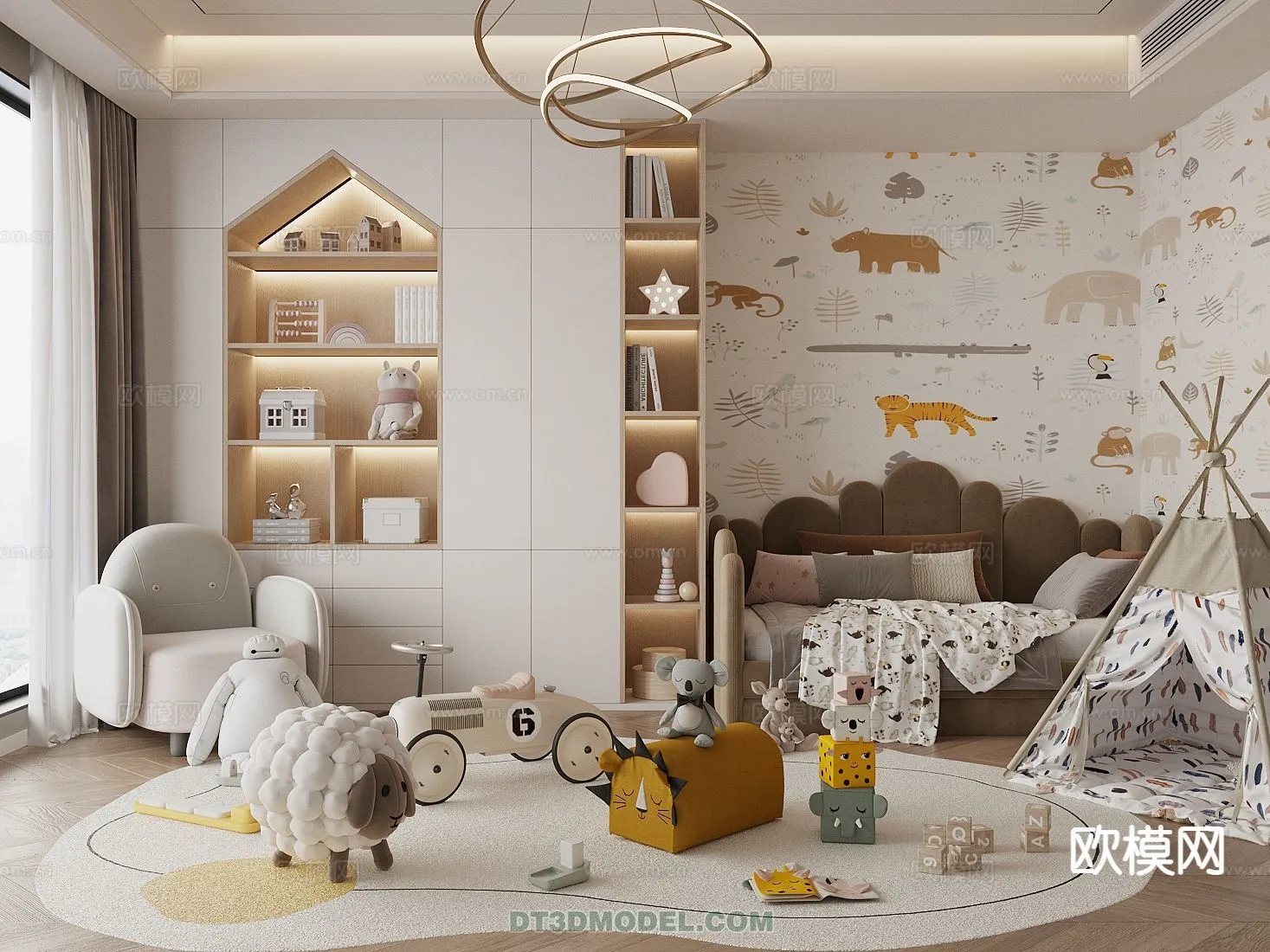 Bed Child – 3D Model For Interior Design – 512