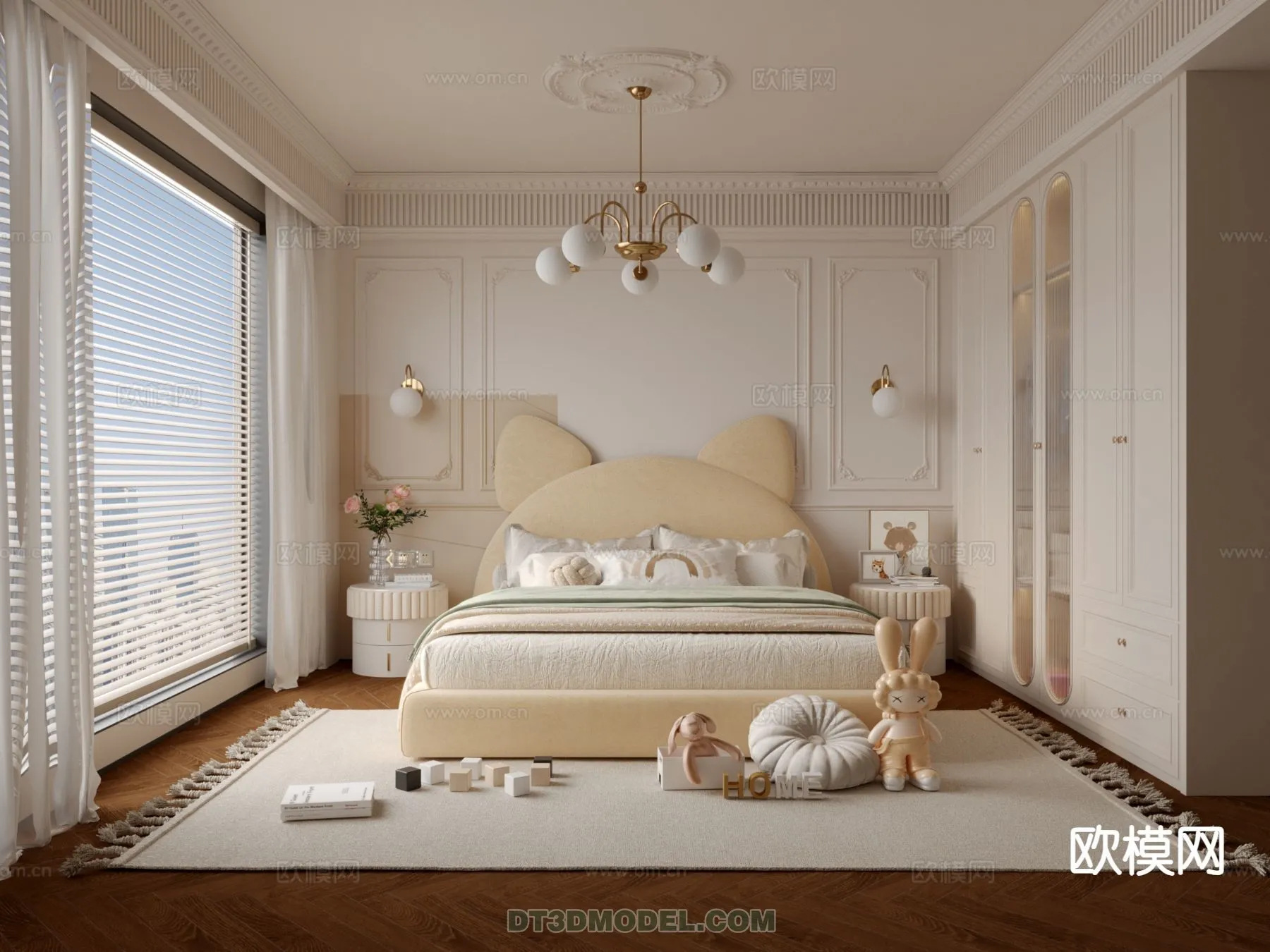 Bed Child – 3D Model For Interior Design – 515