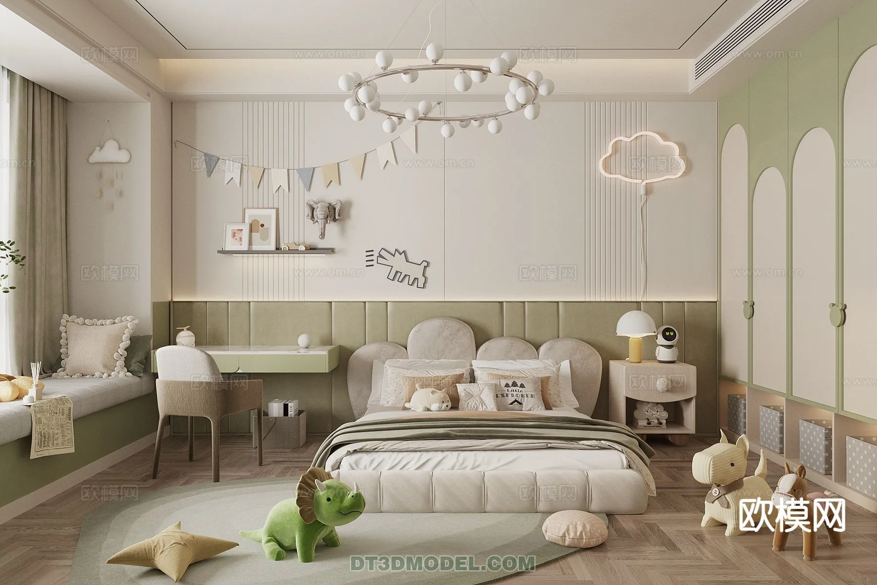 Bed Child – 3D Model For Interior Design – 517