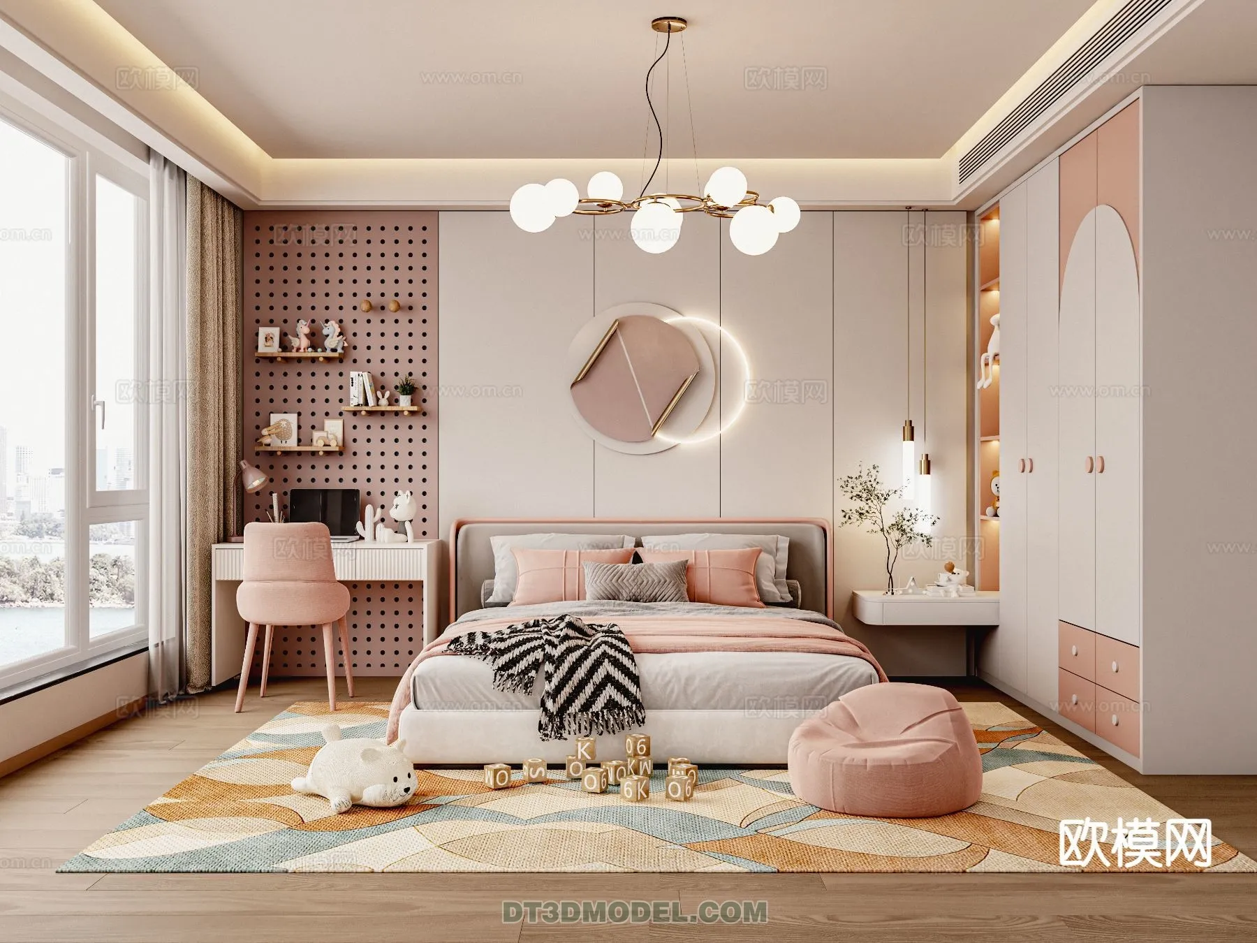 Bed Child – 3D Model For Interior Design – 521