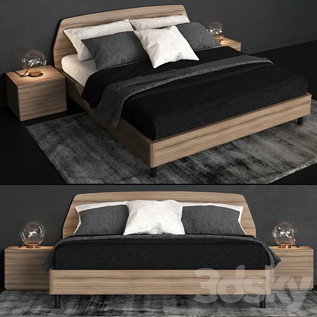 Bed Cinquanta3 Este King Size Bed 3DS Max Model