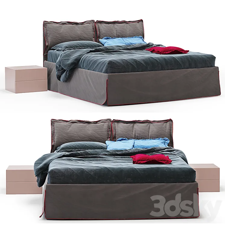 Bed Dall'Agnese Free bed 3DS Max