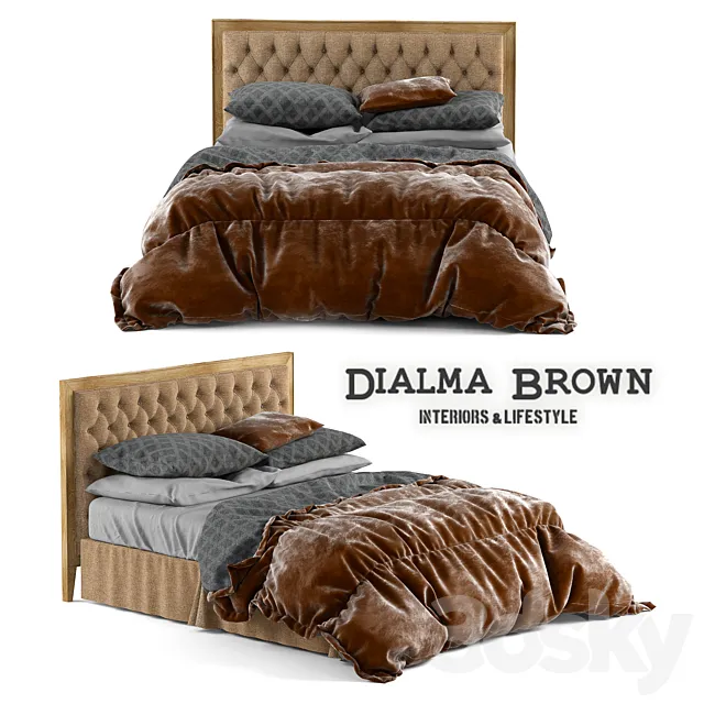 Bed Dialma Brown 3ds Max