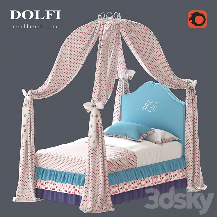 Bed "Dolfi" 3DS Max