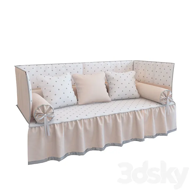 Bed for a cot “Micuna Anastasia” 01 3DS Max Model