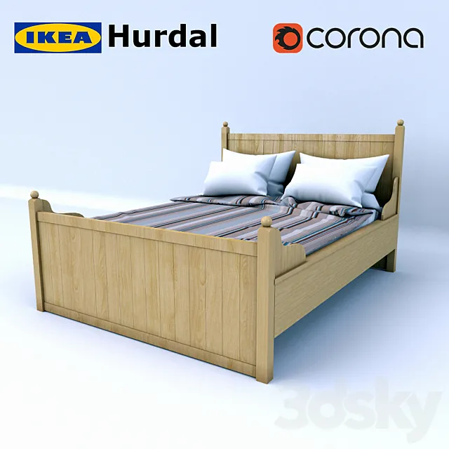 Bed frame IKEA Gurdal 3DSMax File