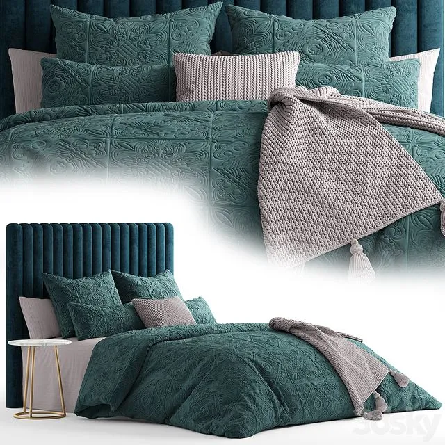 Bed from bedding adairs australia (green) 3dsMax Model