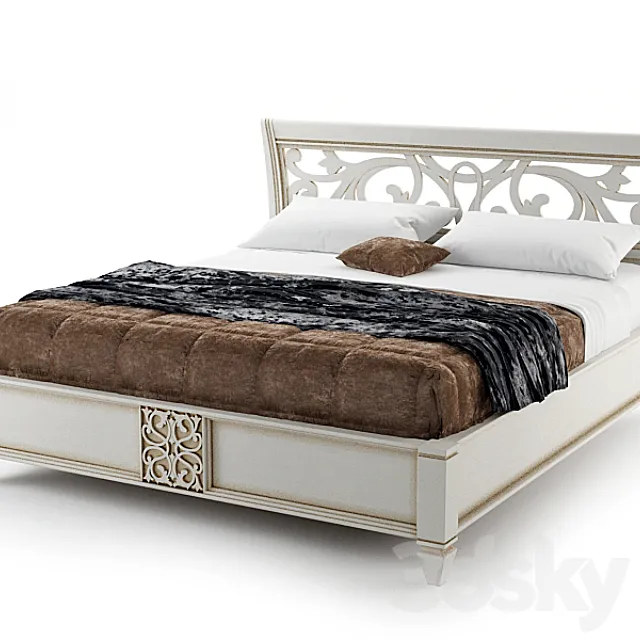 Bed Genevra GN142 from Mario Villanova 3DSMax File