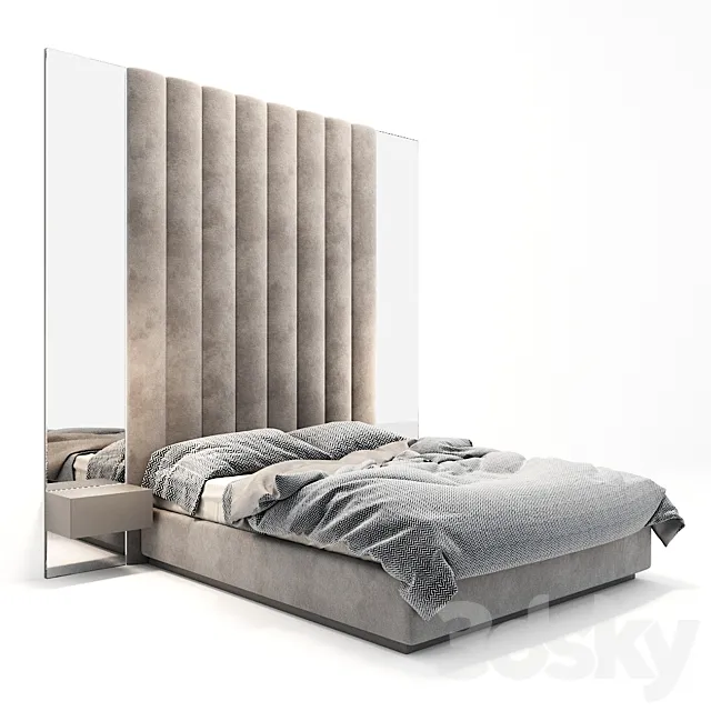 Bed gray 3ds Max