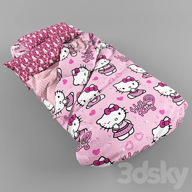 bed hello kitty 3ds Max