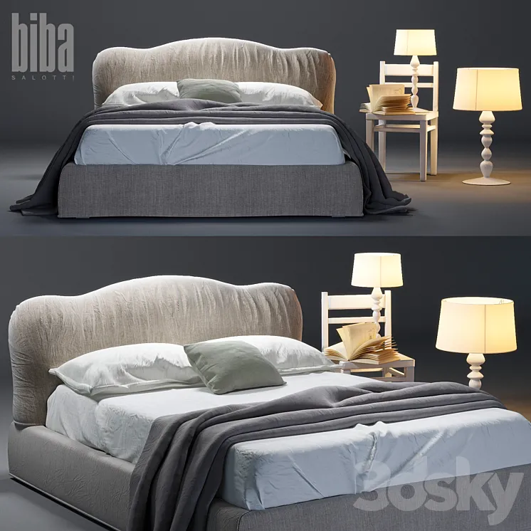 Bed HOLLIS (Biba Salotti) 3DS Max