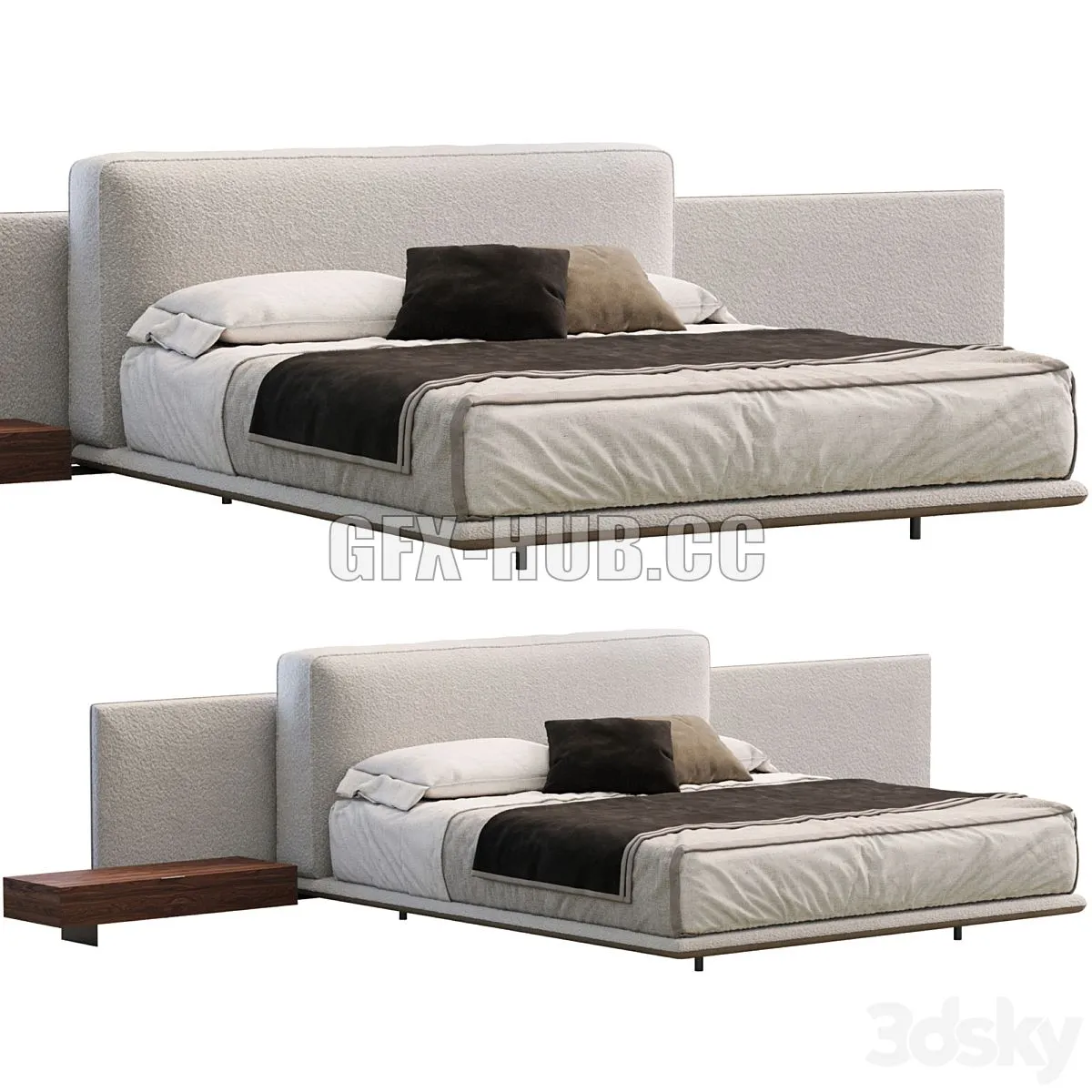 Bed Horizonte By Minotti 3dsMax Model