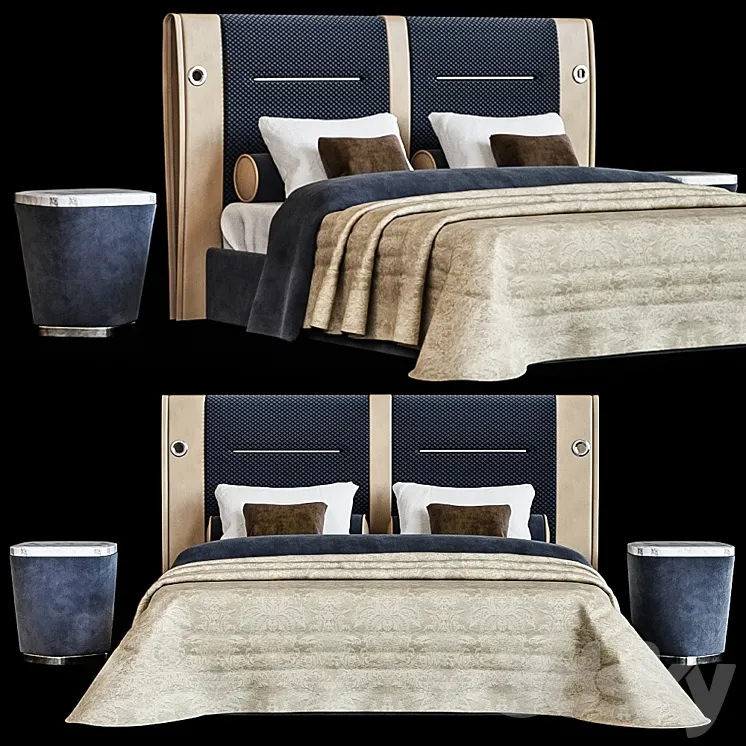 Bed Icon HEADBOARD 3DS Max