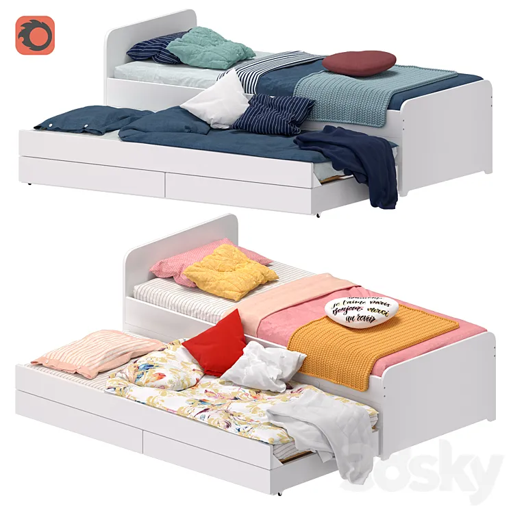 bed IKEA – SLAKT 3DS Max