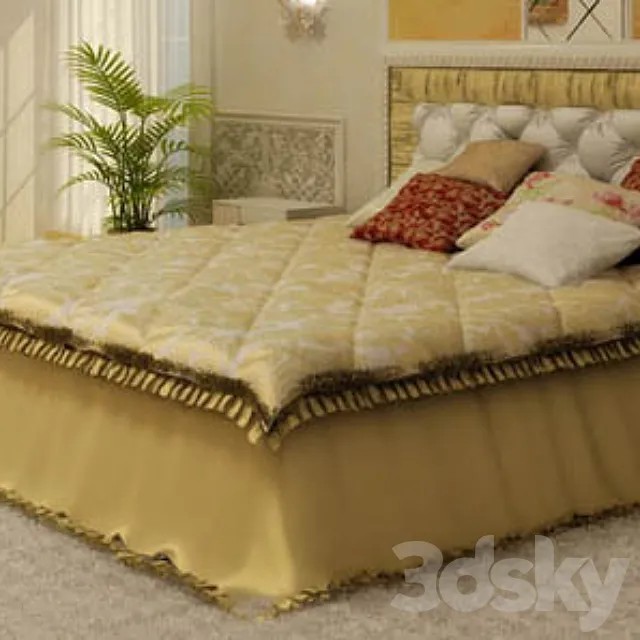 Bed in the classic style 3DSMax File