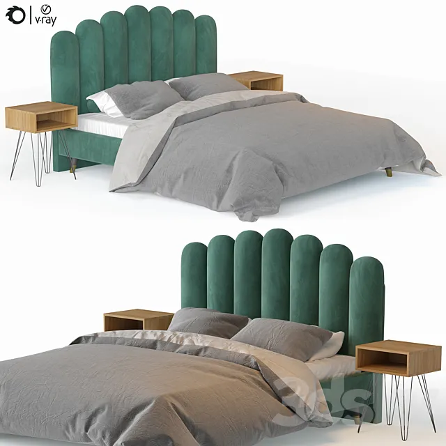 Bed Liel table Evain 3DS Max Model