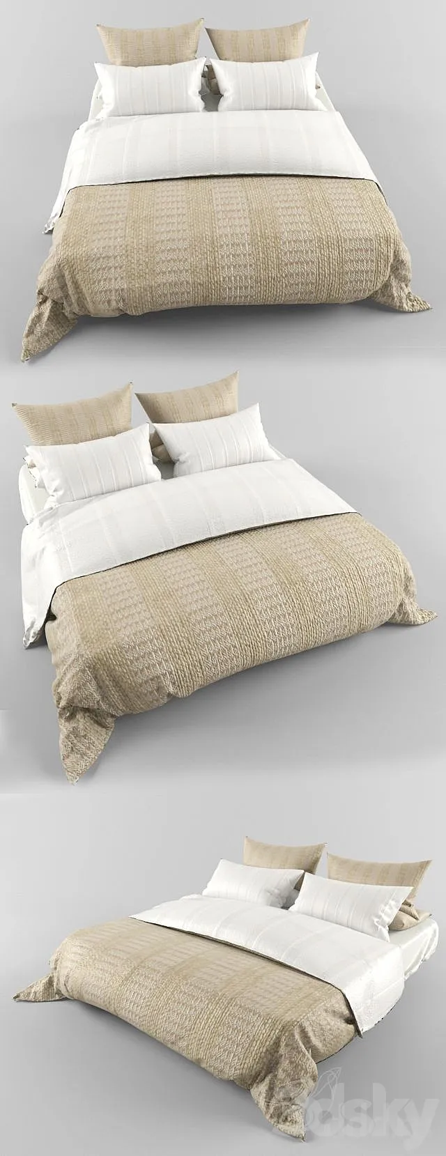 bed linen 3ds Max