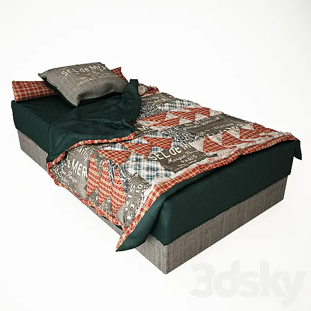 Bed linen for children 3ds Max