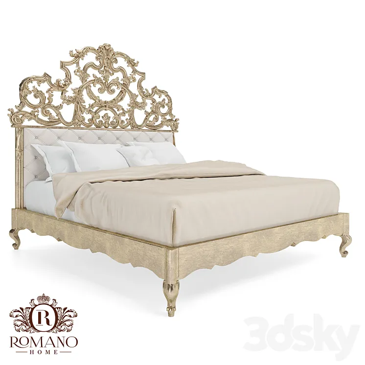 Bed Lucrezia High Romano Home 3DS Max