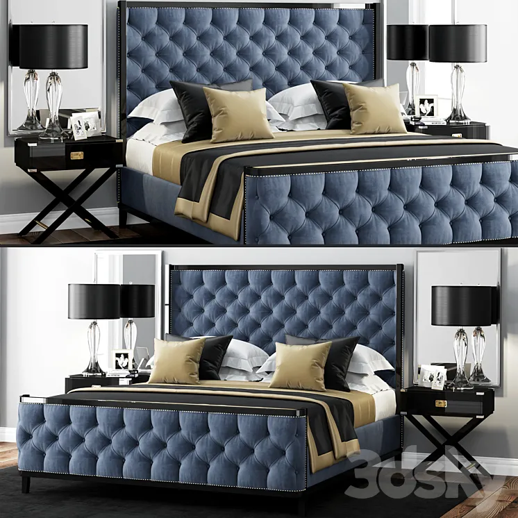 Bed LuXeo USA Kensington Queen Tufted 3DS Max