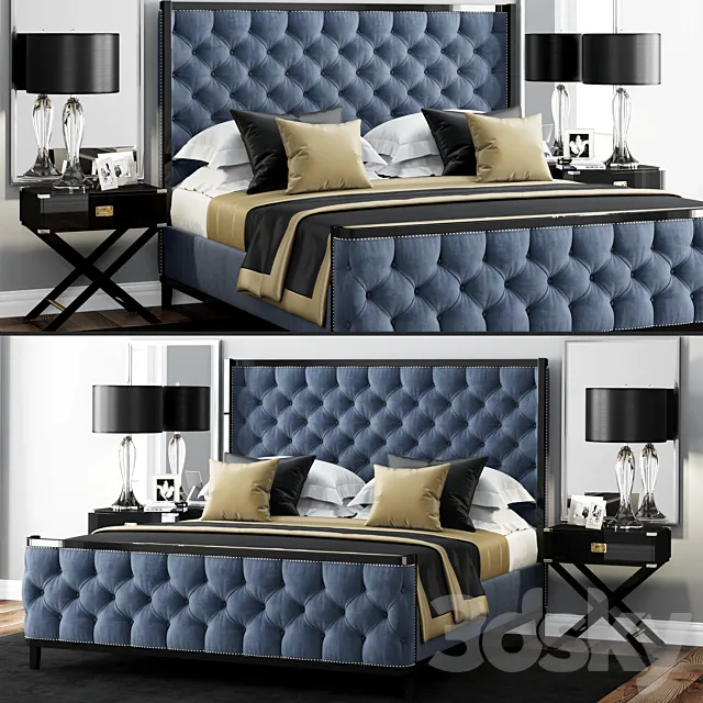 Bed LuXeo USA Kensington Queen Tufted 3DSMax File