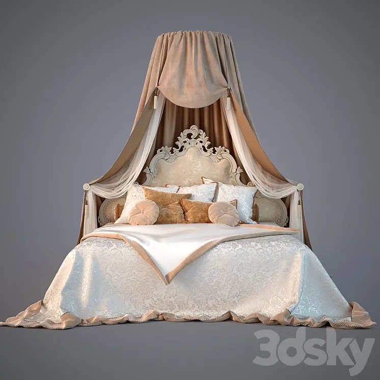 Bed Mademoiselle factory Bolzan 3DS Max
