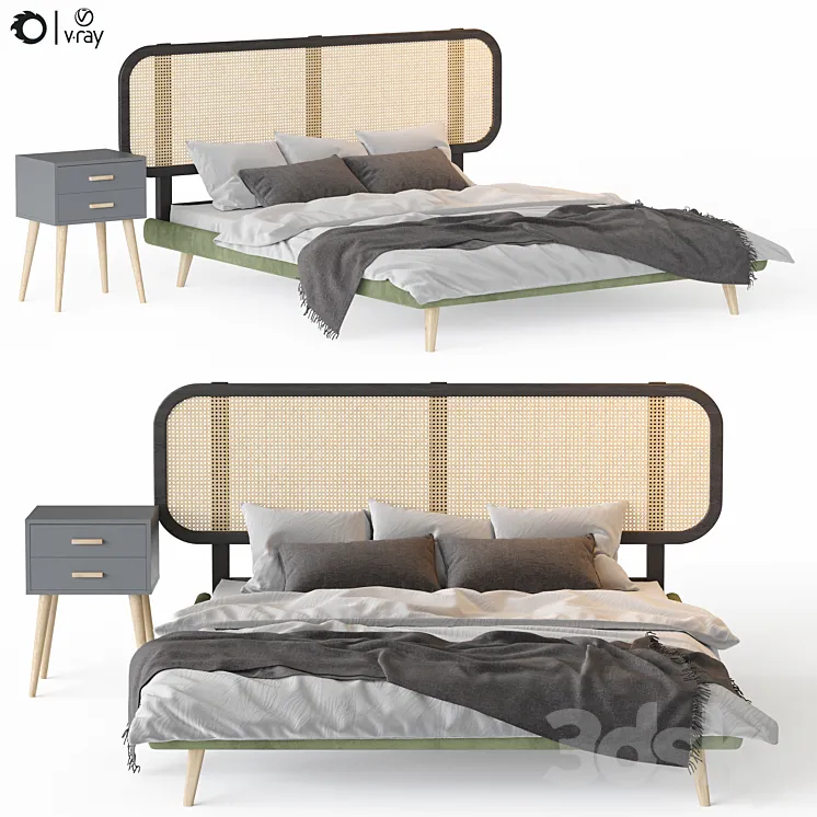 Bed Male table Evaine 3DS Max