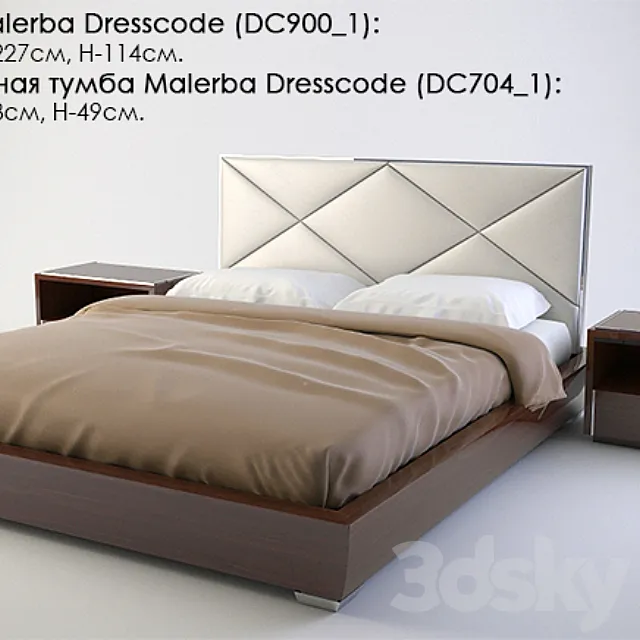 bed Malerba Dresscode (DC900_1) 3DSMax File
