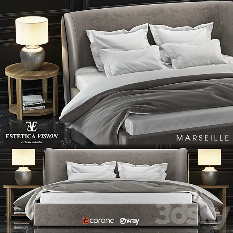 Bed Marseille 3DS Max