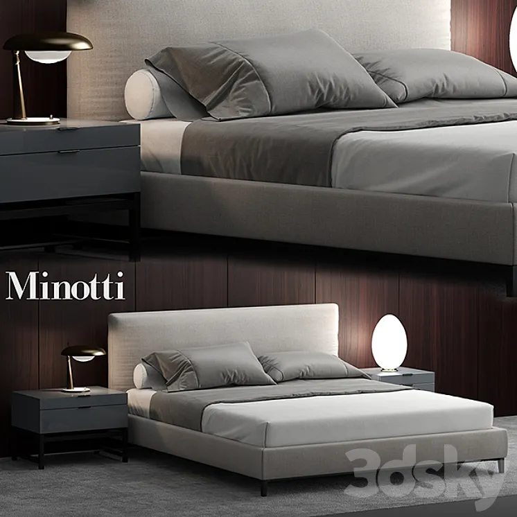 Bed Minotti ANDERSEN BED 3DS Max