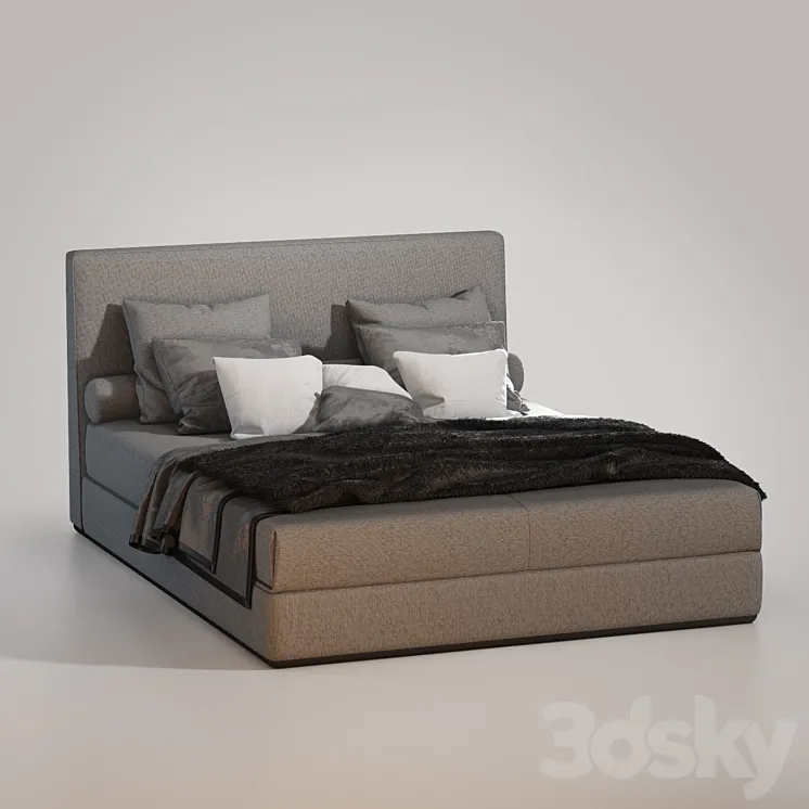 Bed Minotti Powell 3DS Max