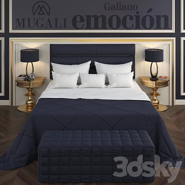 Bed MUGALI Galiano Emocion 3ds Max