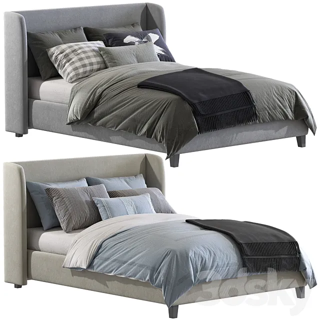 Bed Norbrook Upholstered Low Profile Standard Bed 3DSMax File