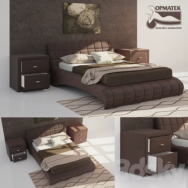 Bed NUVOLA 1. stone ORMA SOFT 2 3DSMax File