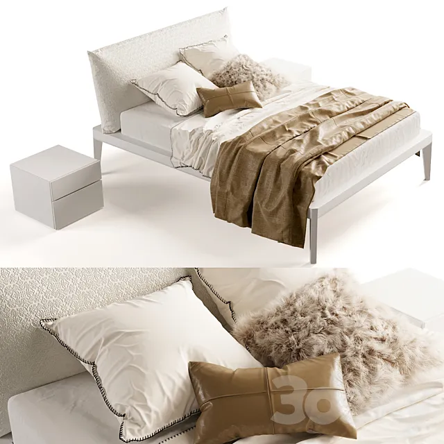 Bed Olivieri Andrea white 3ds Max