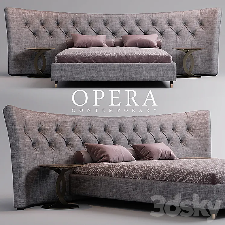 Bed opera BUTTERFLY 3DS Max
