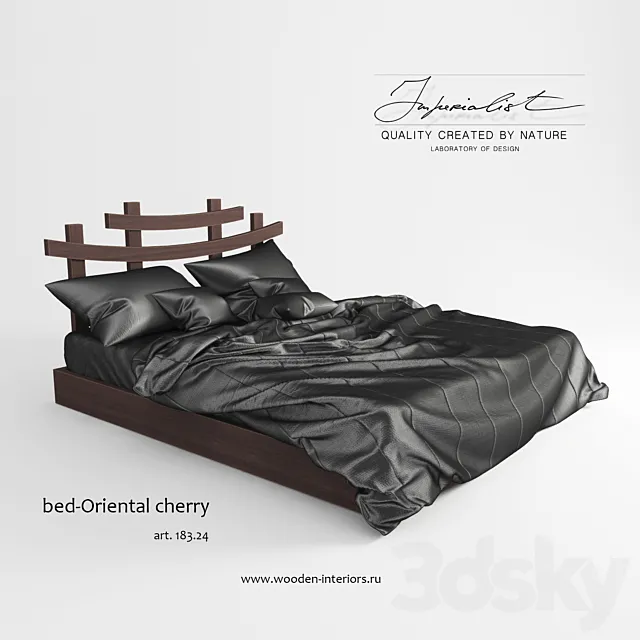 Bed-Oriental cherry 3ds Max