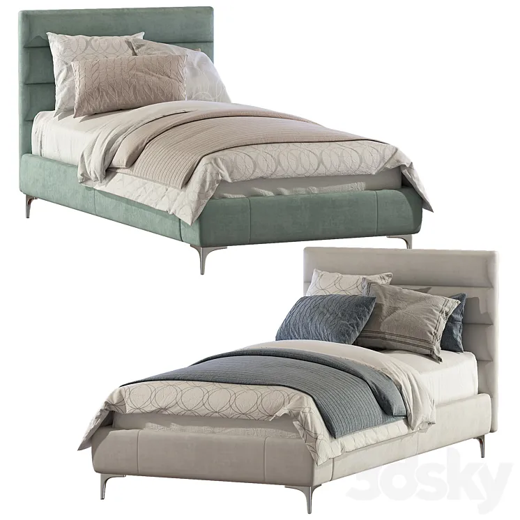 Bed Pfeiffer Upholstered Bed 2 3DS Max