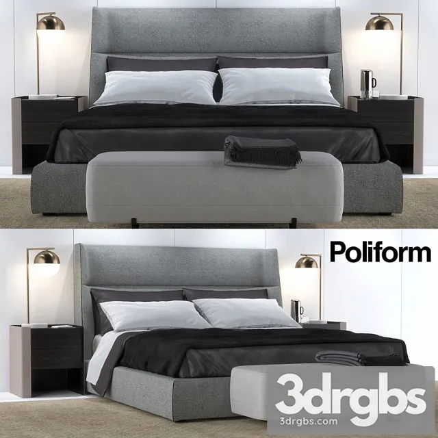 Bed poliform chloe letto 2 3dsmax Download