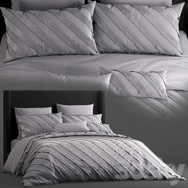 Bed Remington 3 Piece Duvet Cover set 3DSMax File