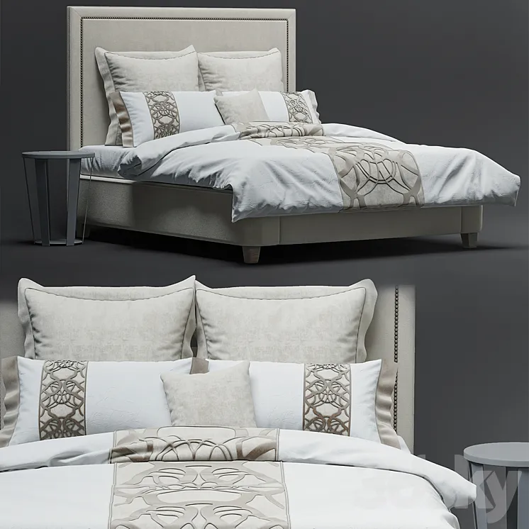 bed RH WALLACE FABRIC BED 3DS Max
