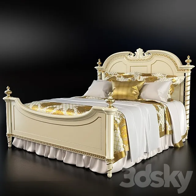 Bed Riva Mobili D’arte collection Hermitage 3DSMax File