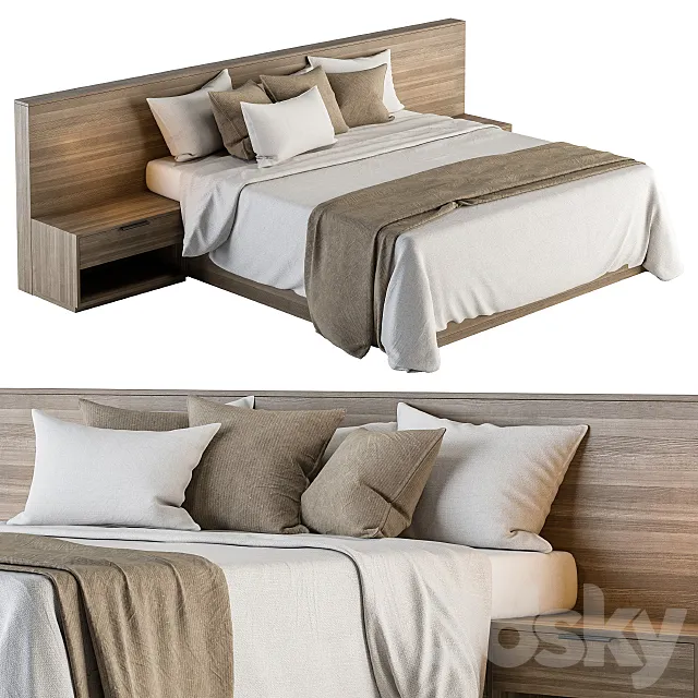 Bed Set 11 – White and Brown 3DS Max Model